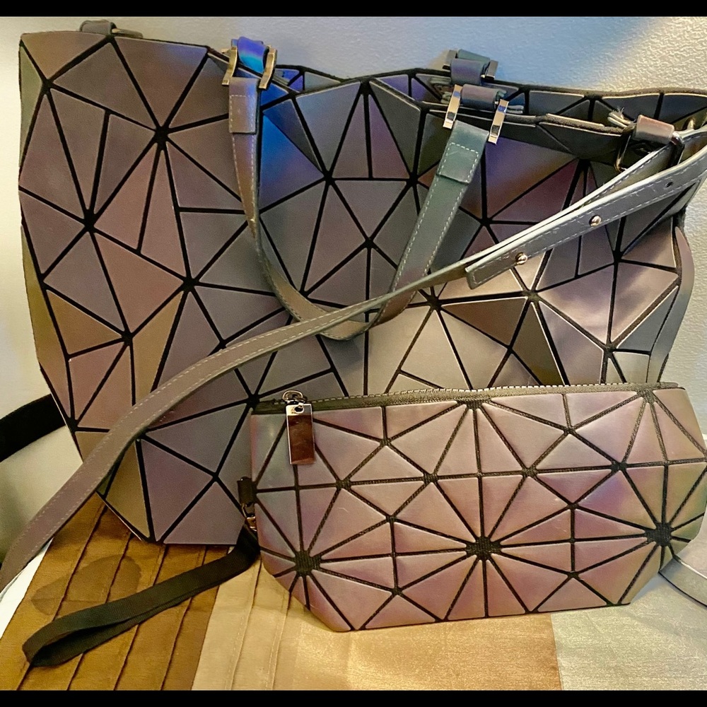 Rainbow Geometric Crossbody & Wristlet